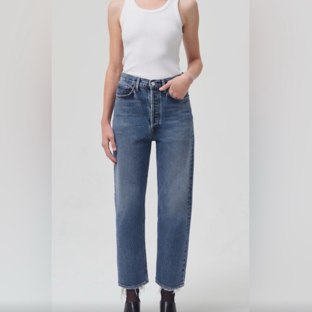 Agolde 90's Crop Mid Rise Loose Straight - Oblique size 26